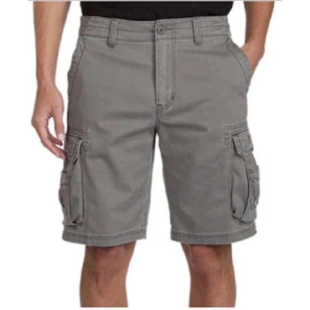 NEW Unionbay Men's Size 30 Cargo Shorts Gray 98% Cotton 2% Spandex